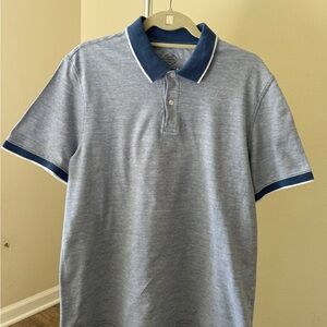 St. John's Bay Light Blue Polo Shirt with Navy Accents